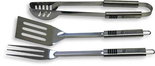 Ensemble 3 morceaux pour BBQ en acier in... Image
